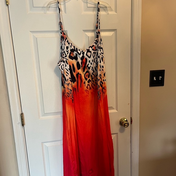 Women Plus Size Elegant Slingback Colorblock Summer Vacation Long Maxi Dress 18W - Picture 7 of 12